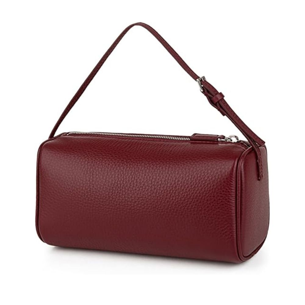 Donnain Premium Full-Grained Leather Crossbody Purses for Women, Hobo Bags for Women Crossbody With Adjustable Strap (wine Red)