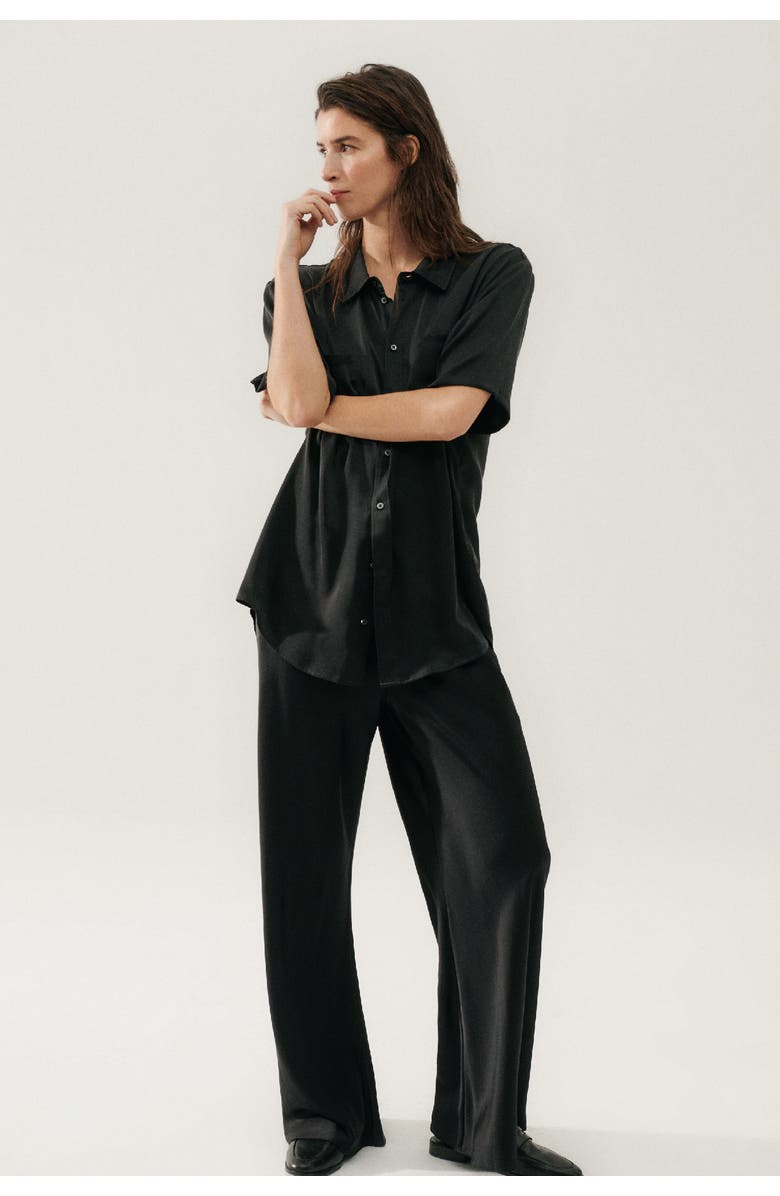 Bias Cut Pants Black