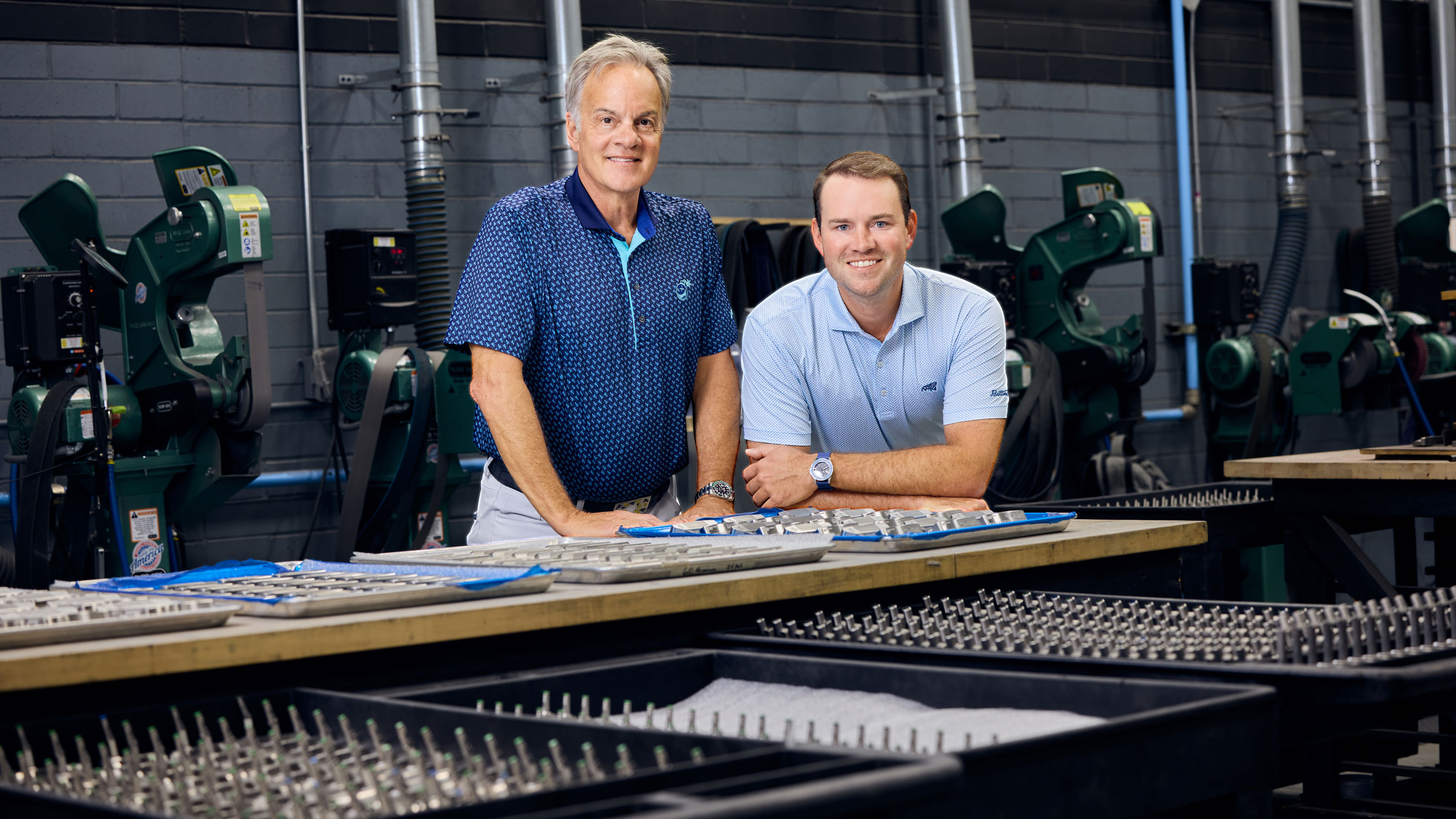 Bettinardi Golf Founder Bob Bettinardi and his son, Bettinardi Golf President Sam Bettinardi