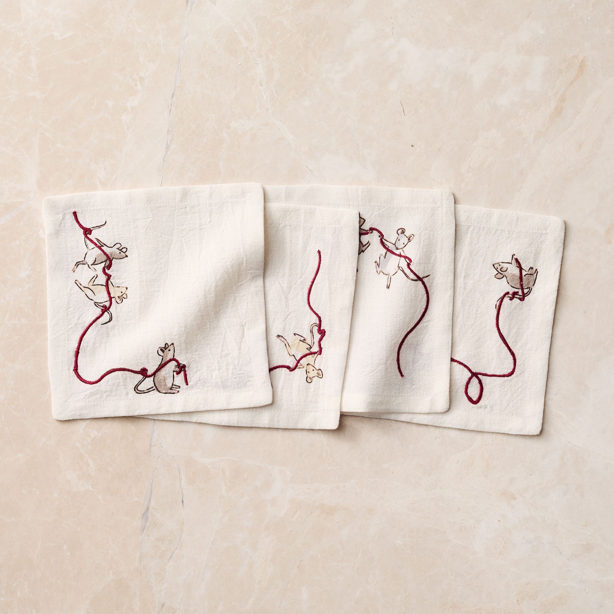 Naughty or Mice Cocktail Napkin Sets