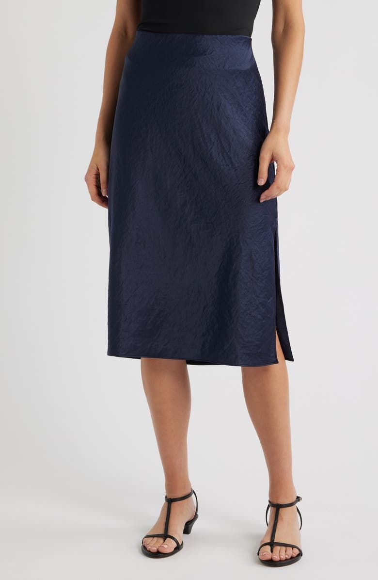 Satin Midi Slipskirt