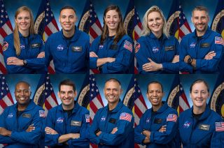 NASA's 2021 astronaut candidate class: Nichole Ayers, Marcos Berríos, Christina Birch, Deniz Burnham, Luke Delaney, Andre Douglas, Jack Hathaway, Anil Menon, Christopher Williams and Jessica Wittner.