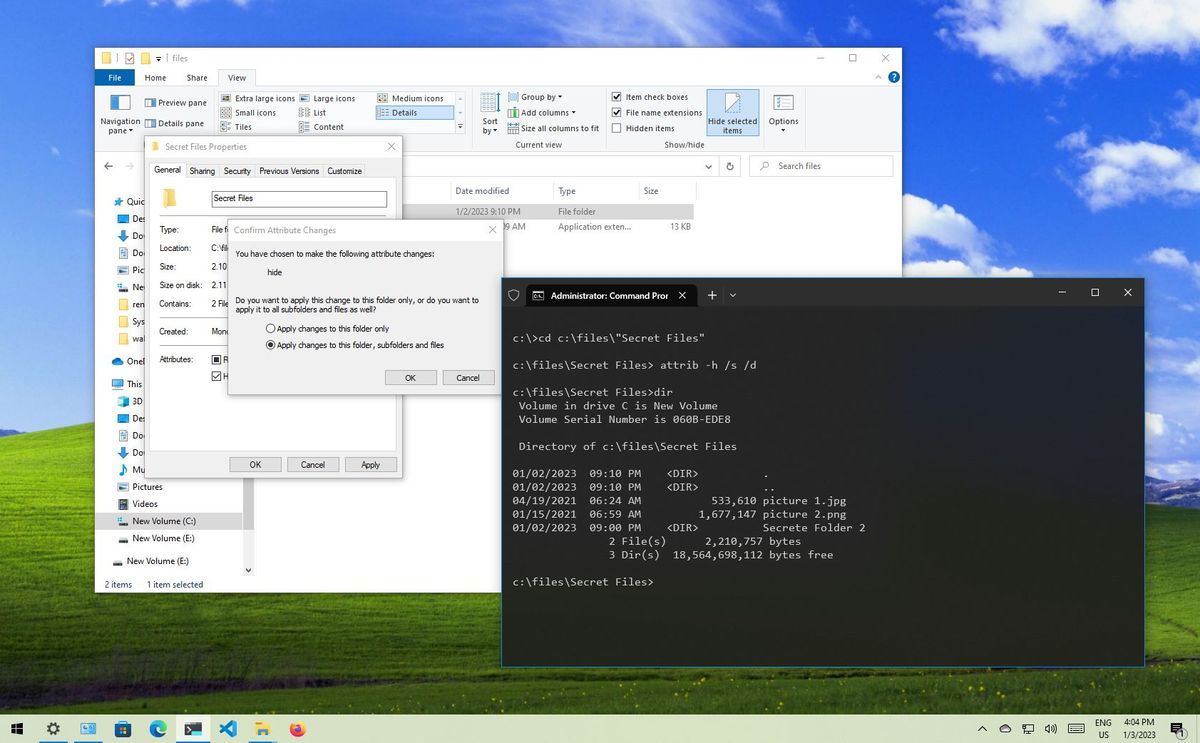 How To Hide Files And Folders On Windows 10 Windows Central