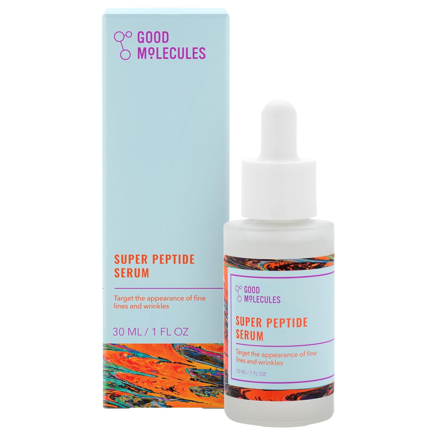 Good Molecules Super Peptide Serum - Anti-Aging Facial Serum With Peptides and Copper Tripeptides to Plump and Firm - Water-Based Skincare for Face
