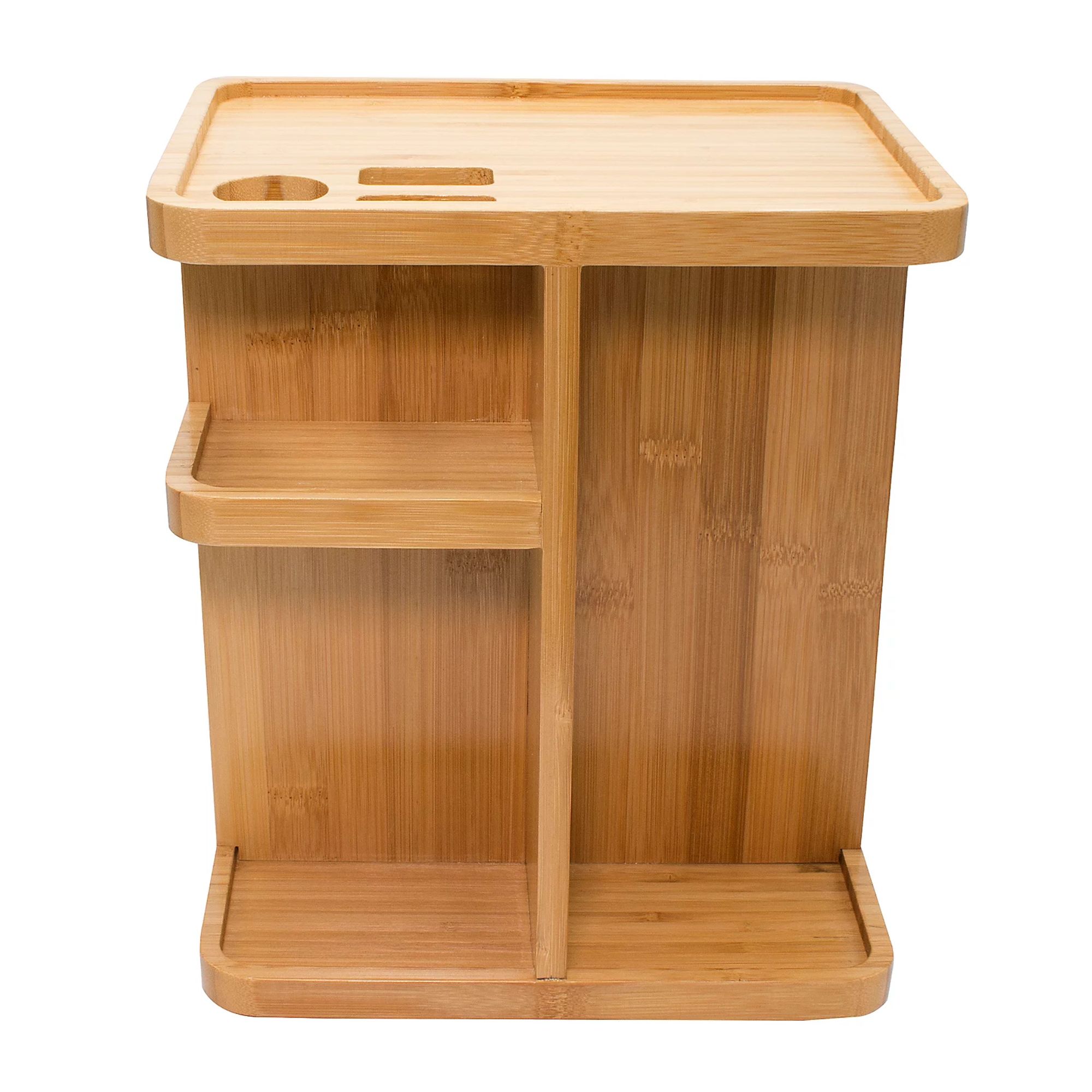 Bamboo makeup organizer