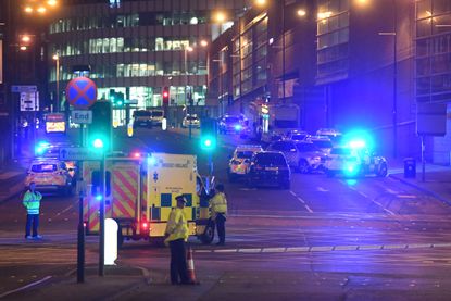 Emergency vehicles in Manchester, England