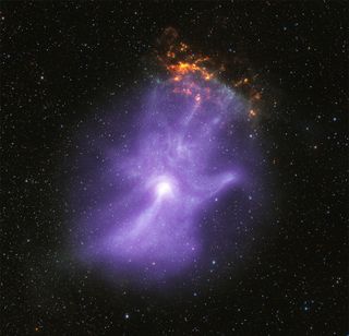 A ghostly hand-like object in deep space in X-ray light