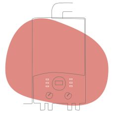 illustration of boiler on magenta background