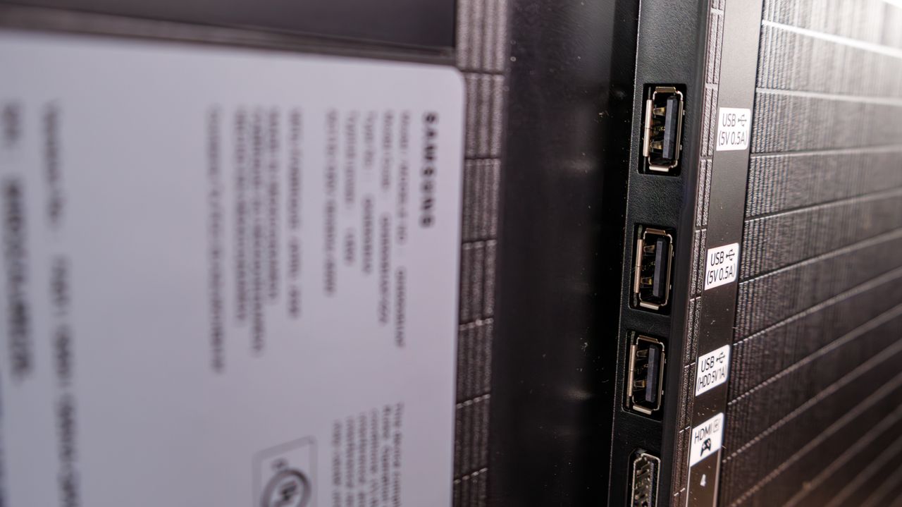 The ports on a Samsung S95H OLED TV