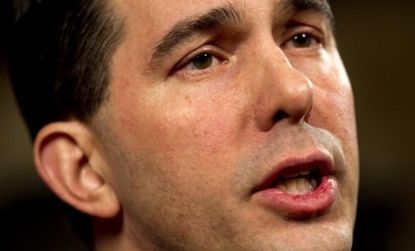 In a phone conversation with an undercover reporter, Gov. Scott Walker (R-Wis.) said the labor protests in his state represent the chance for conservatives to "change the course of history."