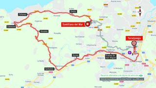 Map of the 2018 Vuelta a España stage 16