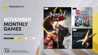 PS5 review; a screen shot of the PS Plus games of the month