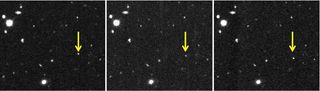 The discovery images of 2012 VP113, taken with the Dark Energy Camera (DECam) on the CTIO 4 meter telescope in Chile.
