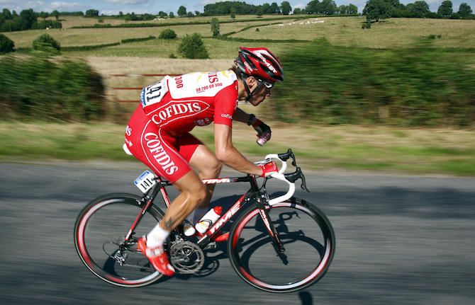 Alone at the head of affairs on stage 5 of the 2007 Tour de France