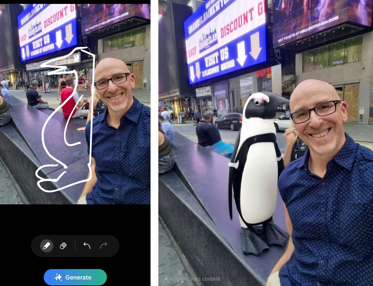 Galaxy AI Sketch to Image on Photos