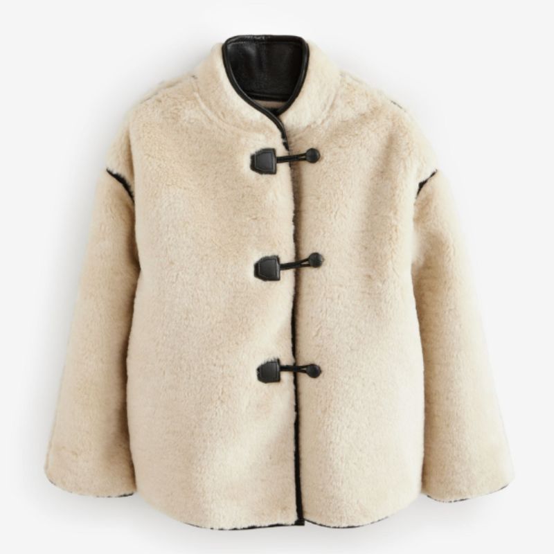 Next lookalike for Toteme&#039;s shearling jacket