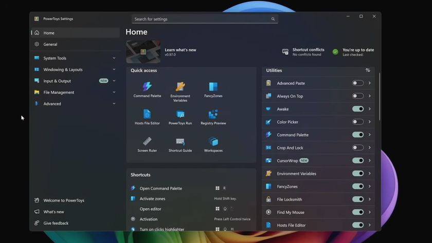 A screenshot of Microsoft PowerToys 0.97, as demonstrated by Microsoft