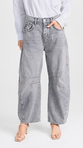 Free People Good Luck Mid Rise Barrel Jeans