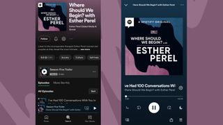 Esther Perel podcast on Spotify