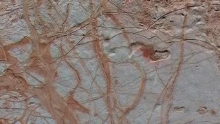 Europa's chaos terrain, imaged by the Galileo orbiter.