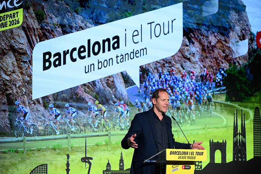 Tour de France director Christian Prudhomme during the 2026 route presentation