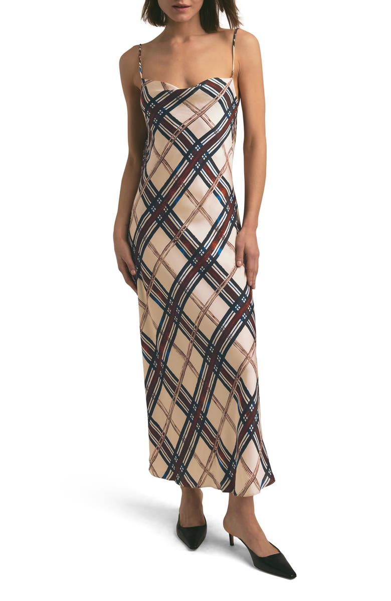 O Kaia Plaid Slipdress