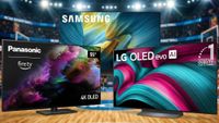 Collage of OLED TVs on sale for March Madness