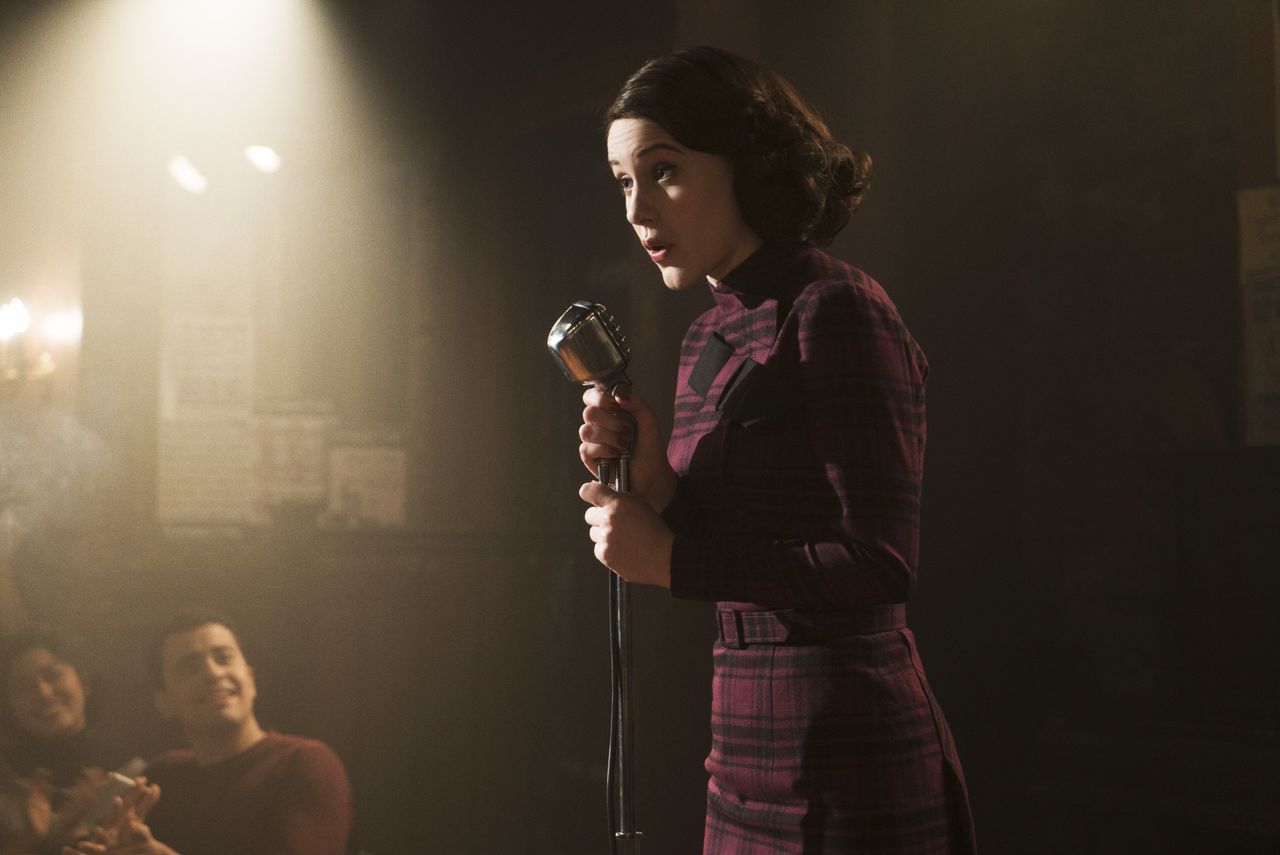 Rachel Brosnahan as Midge Maisel.