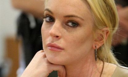 Lindsay Lohan in one of her recent court hearings: The actress is dropping her last name in a reported attempt to separate herself from her, arguably, more troubled father.