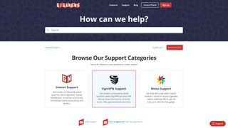 Giganews' online support page