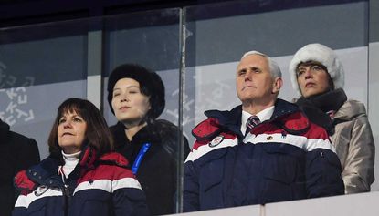 Mike Pence and Kim Yo Jong at the opening ceremony of the 2018 Winter Games