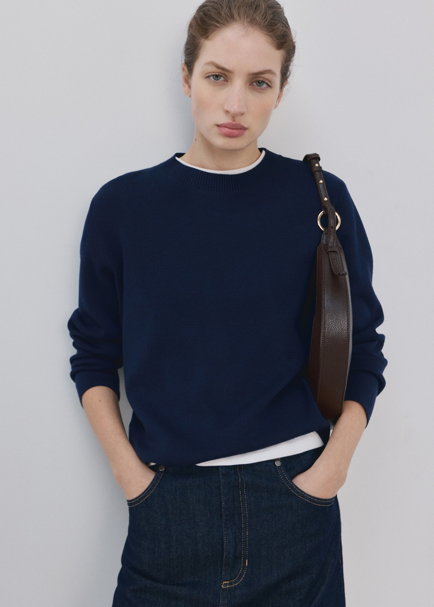 Round-Neck Knitted Sweater - Women | Mango United Kingdom