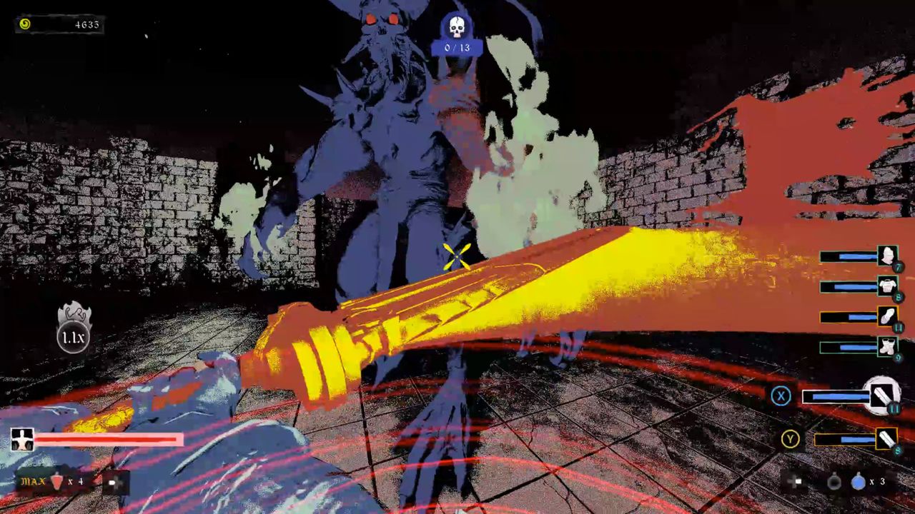 Spin attack on giant Diablo guy with Guts sword