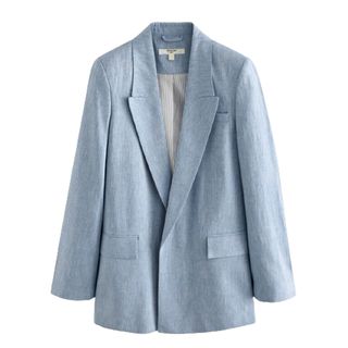 Next light blue linen blend blazer