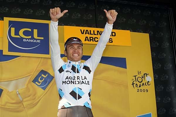 Rinaldo Nocentini (AG2R La Mondiale) is psyched.