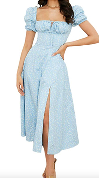 Linsery Women's Puff Sleeve Dress, $38.99 at Amazon