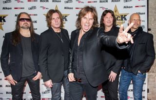 Europe at the Classic Rock Roll of Honour in London on November 11, 2015 (Tempest, centre)