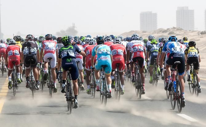 Stage 2 of the Dubai Tour was dusty