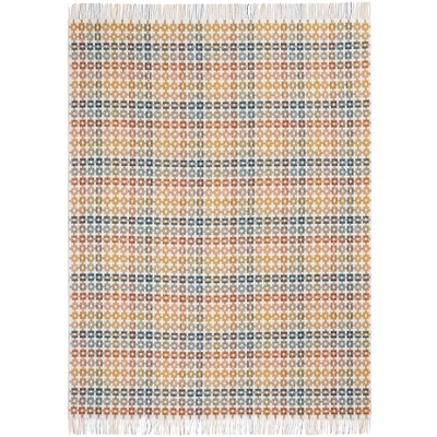 patterned woolen throw blanket