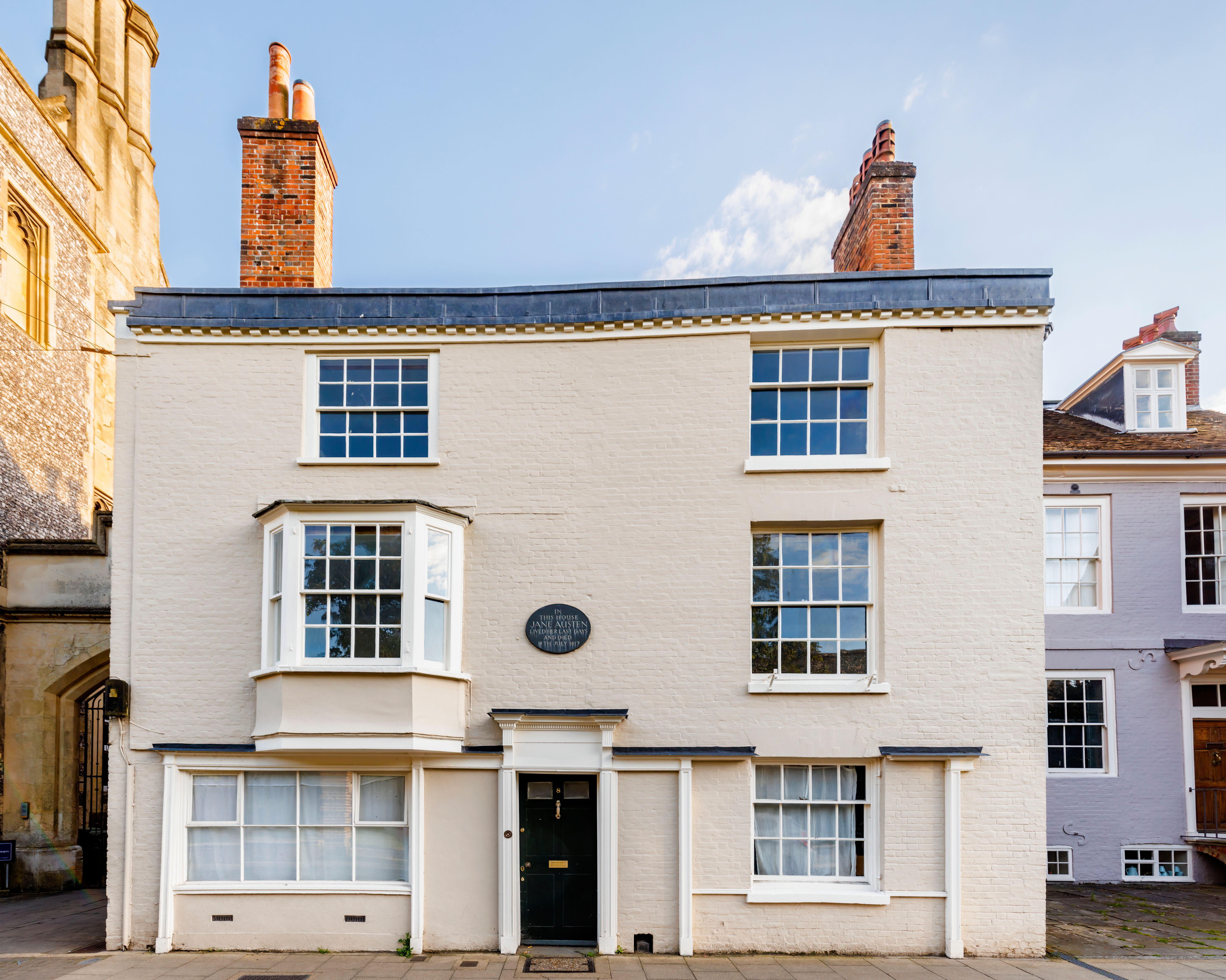 White brick, three storey house