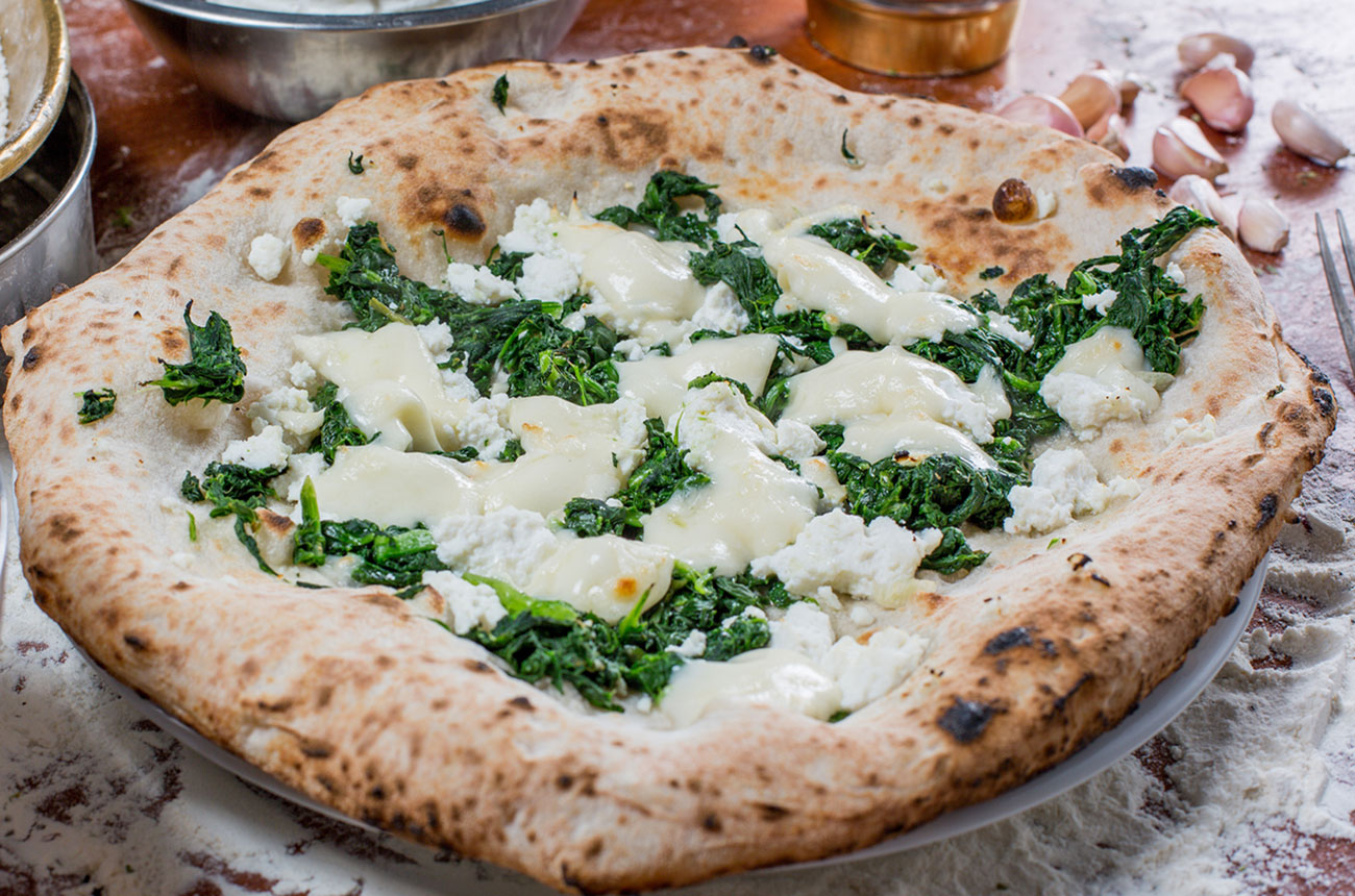 white pizza with ricotta