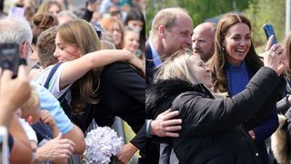 Prince William and Kate Middleton at different engagements