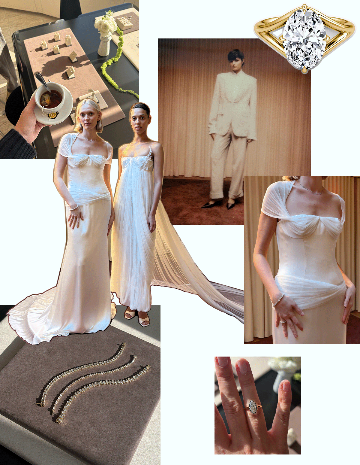 Collage of photos and videos from New York Bridal Week