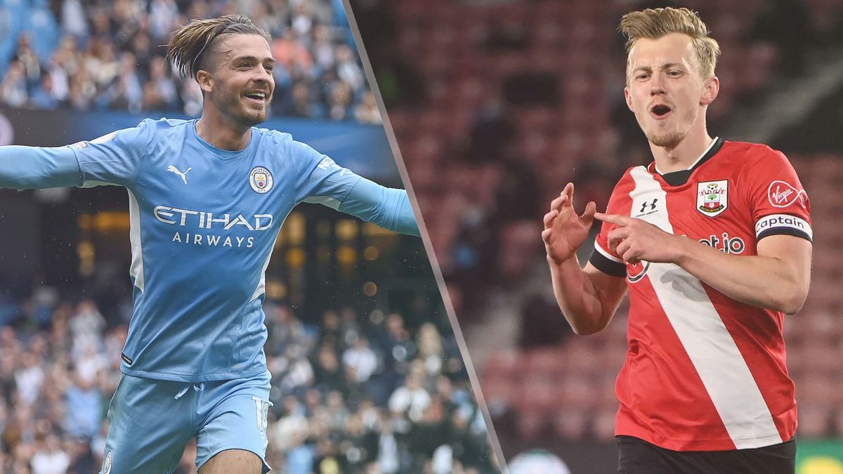 Manchester City vs Southampton live stream — Jack Grealish of Manchester City and James Ward-Prowse of Southampton