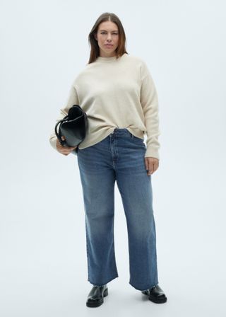 Catherin Culotte High-Rise Jeans - Women | Mango United Kingdom