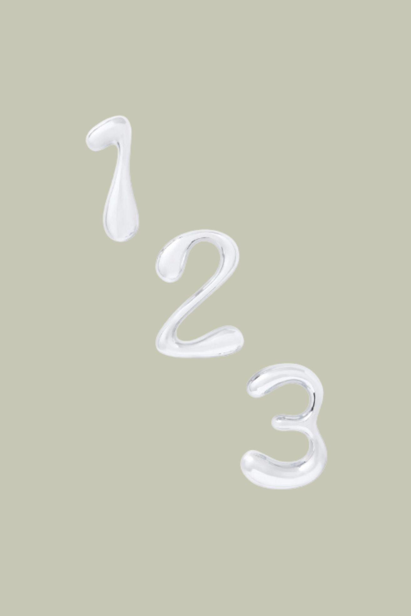 Anthropologie, Bubble Polished Chrome House Numbers