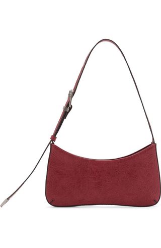 Embossed Faux Leather Shoulder Bag