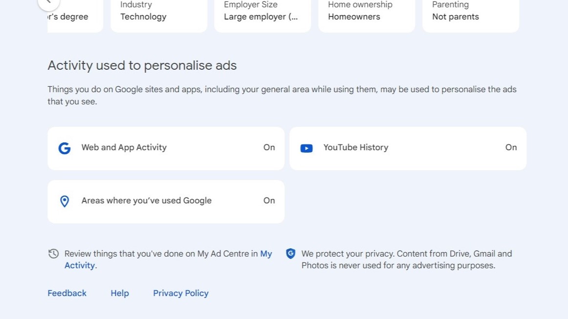 Como personalizar os anúncios que o Google mostra para você no My Ad Center