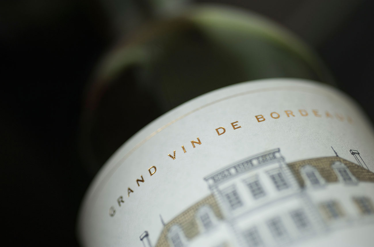 Bordeaux wine label
