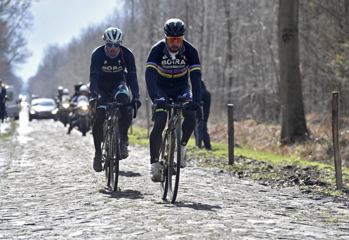 Peter Sagan and Daniel Oss in the Arenberg Forest